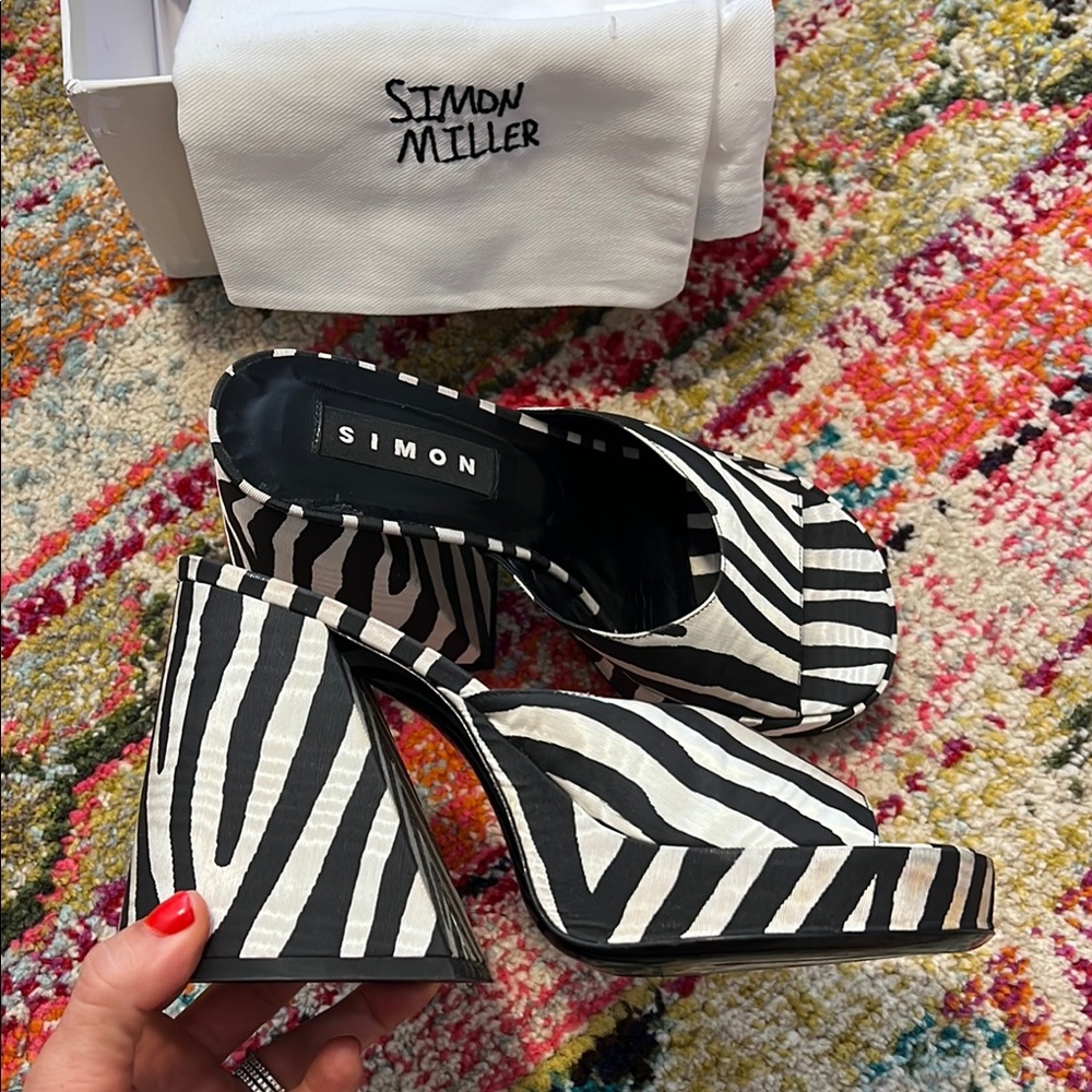 Simon Miller Black and White Zebra Heels